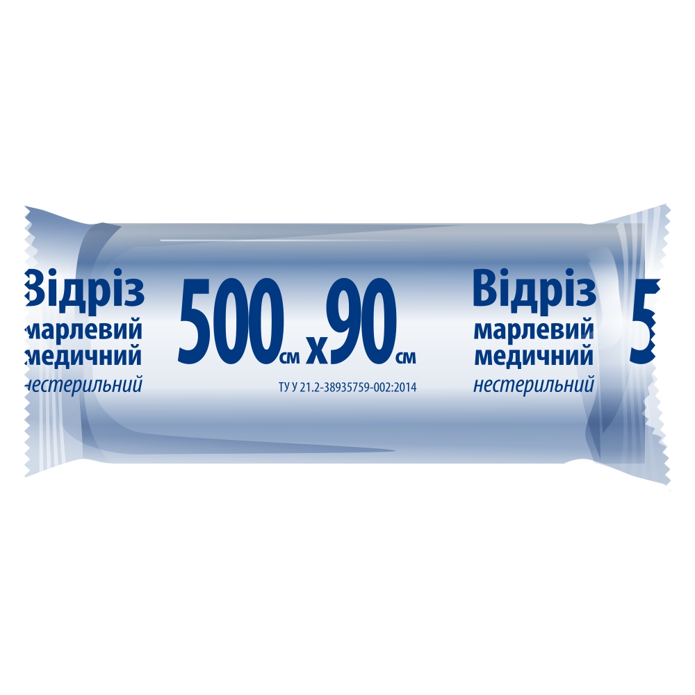 Відріз марлевий медичний нестерильний 500смх90см ТМ "Медичний стандарт", рулон, тип 17